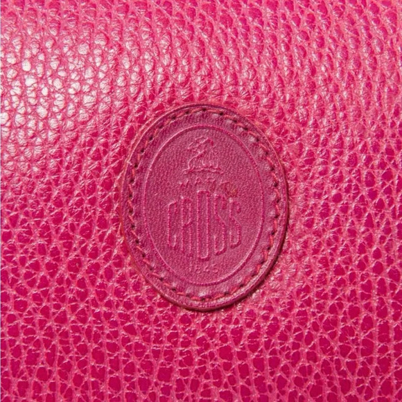 🩷Mark Cross Hot Pink Pebble Leather Messenger Bag - Picture 5 of 9